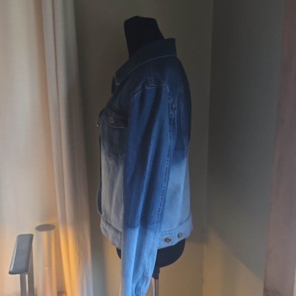 Blue Gradient Denim Jacket - Picture 2 of 8